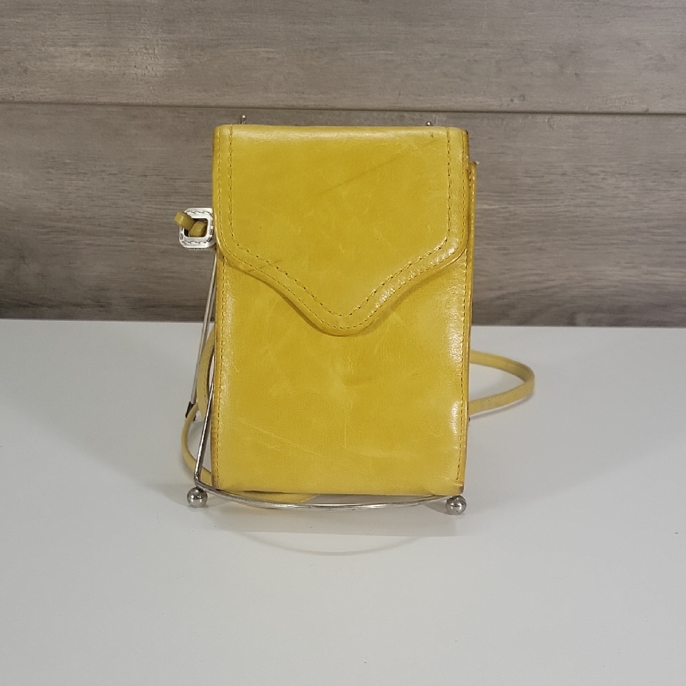 Hobo Yellow Crossbody Wallet Bag - Compact Women's Shoulder Purse